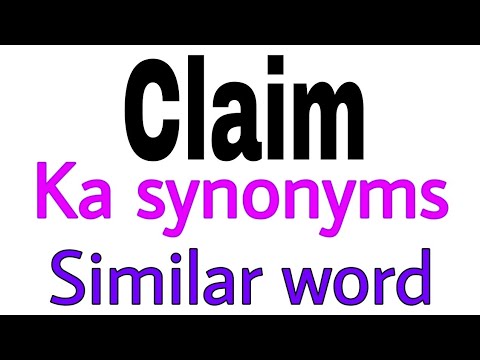 Claim Synonyms