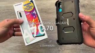 For Samsung Galaxy A70 COVRWARE Aegis Series Holster Armor Case Built-in Screen Protector