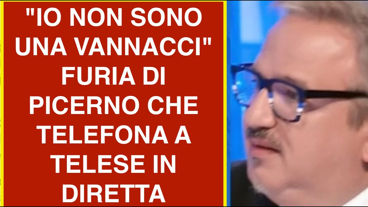 "IO NON SONO UNA VANNACCI" FURIA DI PICERNO CHE TELEFONA A TELESE IN DIRETTA
