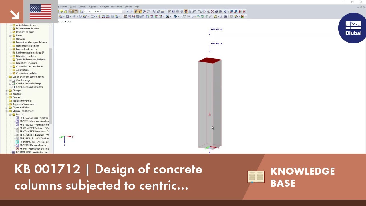 KB 001712 | Design of Concrete Columns Subjected to Axial Compression with RF-CONCRETE Columns