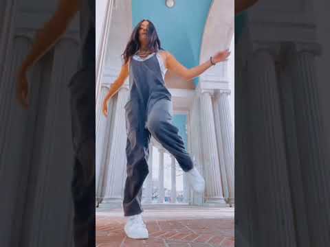 Pretty girl in overalls dancing shuffle #shorts  #dance