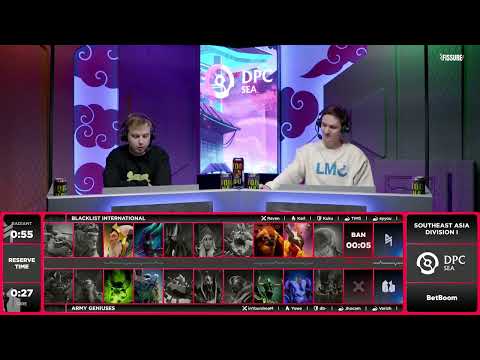 (RU) Blacklist International vs Army Geniuses | map 1 | DPC SEA 2023 Tour 2: Division I  | by Sheyl