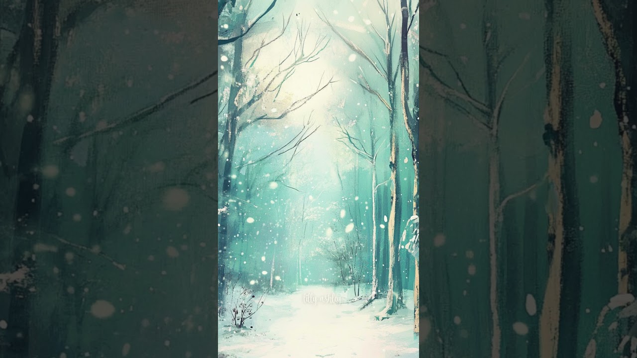 Aesthetic Winter Background Cozy Wallpaper for Phone Screen - Free Winter Forest Holiday Backgrounds