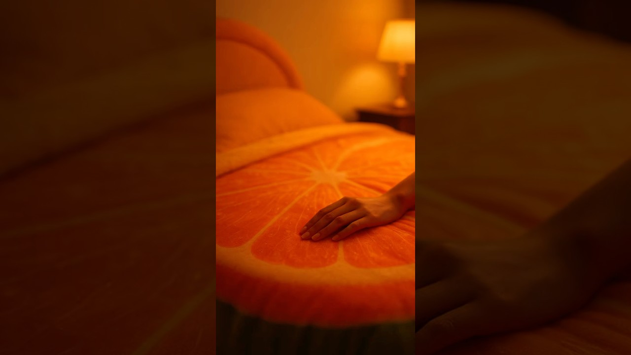 Orange & Peach ASMR | Soft Night Cinematic Sleep Short 🍊✨