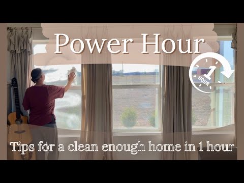 Spring Power Hour✨8 tips for a successful power hour of cleaning! Steps for a Clean Enough Home☺️