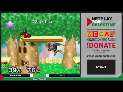 Netplay for Palestine - TheSWOOPER (Samus) vs bc | S2J (C. Falcon) - Top 32 - Losers Round 1