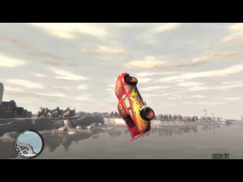 Grand Theft Auto IV Lighting McQueen Crash Testing