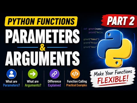 Python Functions Part 23 Using Parameters