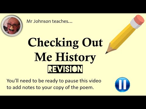 Checking Out Me History quick revision