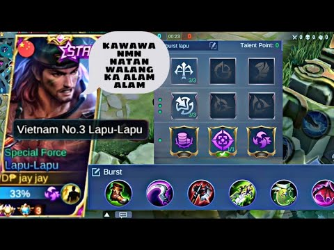 #lapu-lapu build & Emblem kawawa yung natan🔥😏 sakit ng build nato🔥try nyo na!! pleas subcribe 🙏