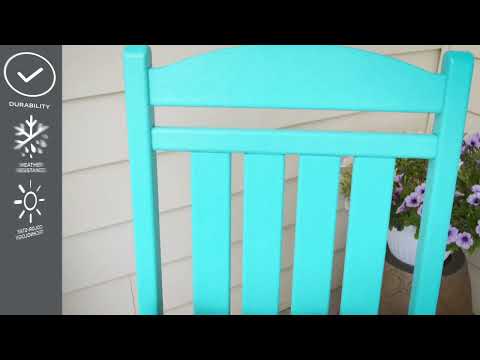 POLYWOOD Presidential Rocker 3-Piece Set w/ South Beach 18-Inch Side Table - PWS166 Video