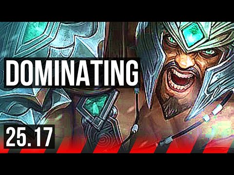 TRYNDAMERE vs YONE (TOP) | 8 solo kills, 11/4/9, Dominating | EUW Diamond | 25.17