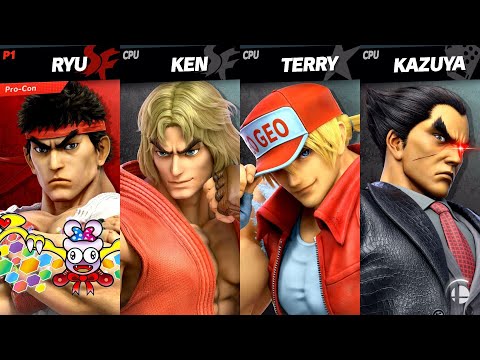 SSBU Requests #169 - Ryu (Me) vs. Ken vs. Terry vs. Kazuya (Level 9 CPUs)