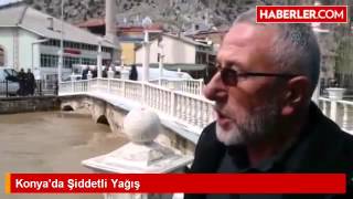 preview picture of video 'Konya Bozkır'da Şiddetli Yağışlar Çarşambayı Çoşturdu'