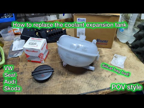 How to replace the Coolant expansion tank on Seat Leon, VW, Audi & Skoda