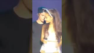 Justin Bieber Gets A Bit Too Close To Ariana Grande 😳 #shorts #fyp #arianagrande #justinbieber
