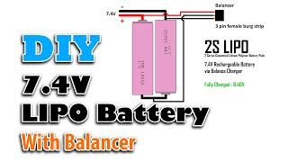 [DIY] 2S LI-ion battery pack (7.4V) with balancer