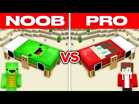 EPIC BUILD-OFF: Pro vs Noob Minecraft Bed Challenge!