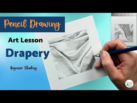 How to Draw Draperies or Fabric Folds - Pencil Shading | High School Art Lesson