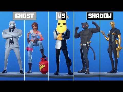 All Ghost vs Shadow Skins Edit Styles in Fortnite Chapter 2 Season 2!