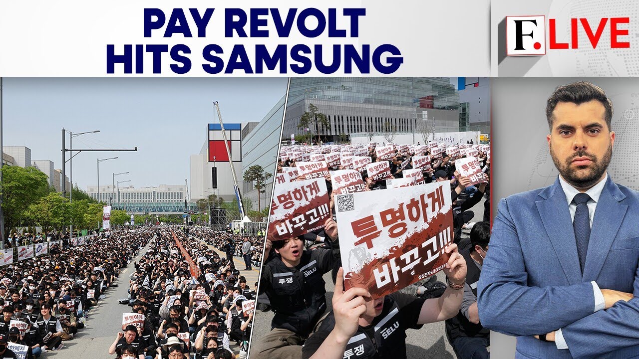 South Korea: 40,000 Samsung Workers Stage Protests in Seoul Over Salary Hike | Firstpost Live