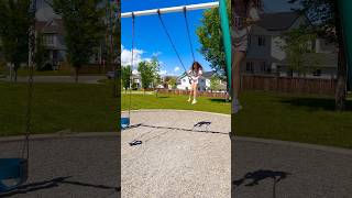 Kids learn pushing makes you swing more