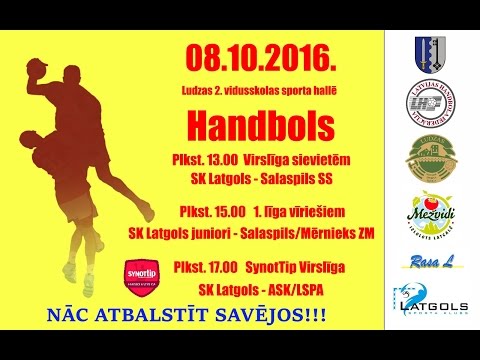 08.10.2016 Latvijas čempionāts handbolā SynotTip Virslīga vīriešiem SK Latgols - ASK/LSPA
