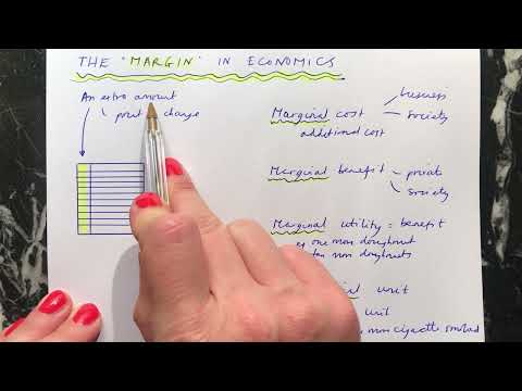 Marginal cost, benefit, utility - explaining the ‘margin’ in economics
