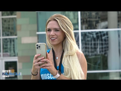 ⭐️ Athlete Tiffany Marshall taking pictures of shredded James Woodruff in 4K