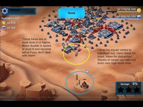 Star Wars Commander at low levels - Attacking and Defending as a level 4