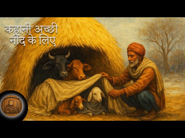 कहानी अच्छी नींद के लिए | “जब भूसे का घर बना सहारा”.. with rain sound..