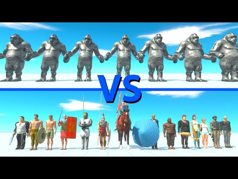 GORO Team vs ALL HUMANS Team - Animal Revolt Battle Simulator
