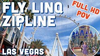 Fly LINQ Zipline - HD POV - The LINQ Las Vegas