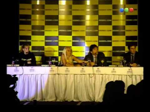 Figuretti at the presentation of Maradona's Videomatch page