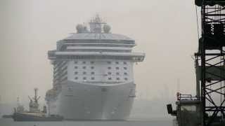 Princess Cruises newest ship "Royal Princess" arrives in Southampton today 07/06/13.