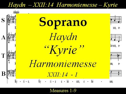 Haydn, Harmoniemesse, Hob. XXII:14,  1.Kyrie - Soprano