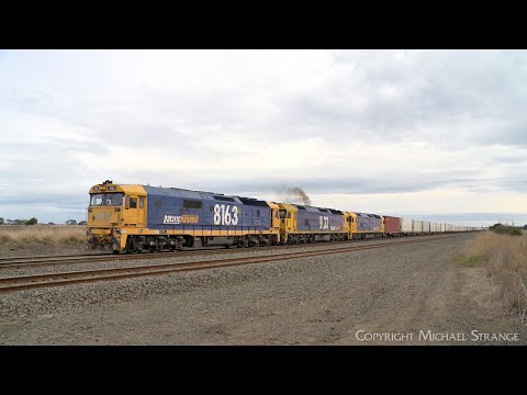 7902V Mildura Container Train Departs From The Loop At Gheringhap (28/6/2024) - PoathTV Railways