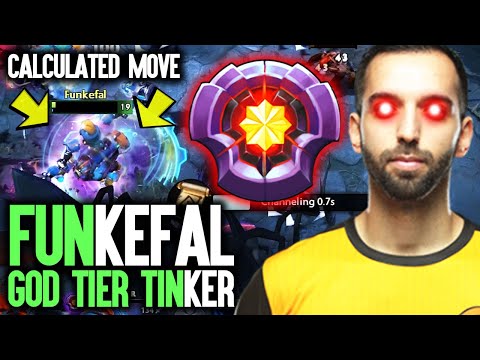 Reason Why Even Pros Are Afraid Of His Tinker - Funkefal God Tier Tinker With Calculated Move Dota 2