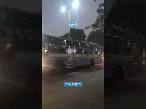 G V R 🔥🔥🔥 #Bus 💙GVR💙 #mass entry 🌠🌟#Night BLUE MONSTER💥 #bus |#trending |#upt |#GVR King of King👑