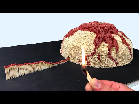 Match Chain Reaction VOLCANO ERUPTION Amazing Fire Domino 2 Video