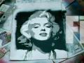 multi-layer stencil art tutorial Marilyn Monroe. 
