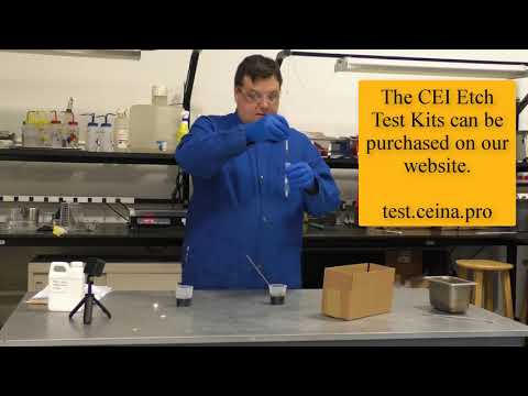 Creative Engineers, Inc. - Etch Test Demonstration