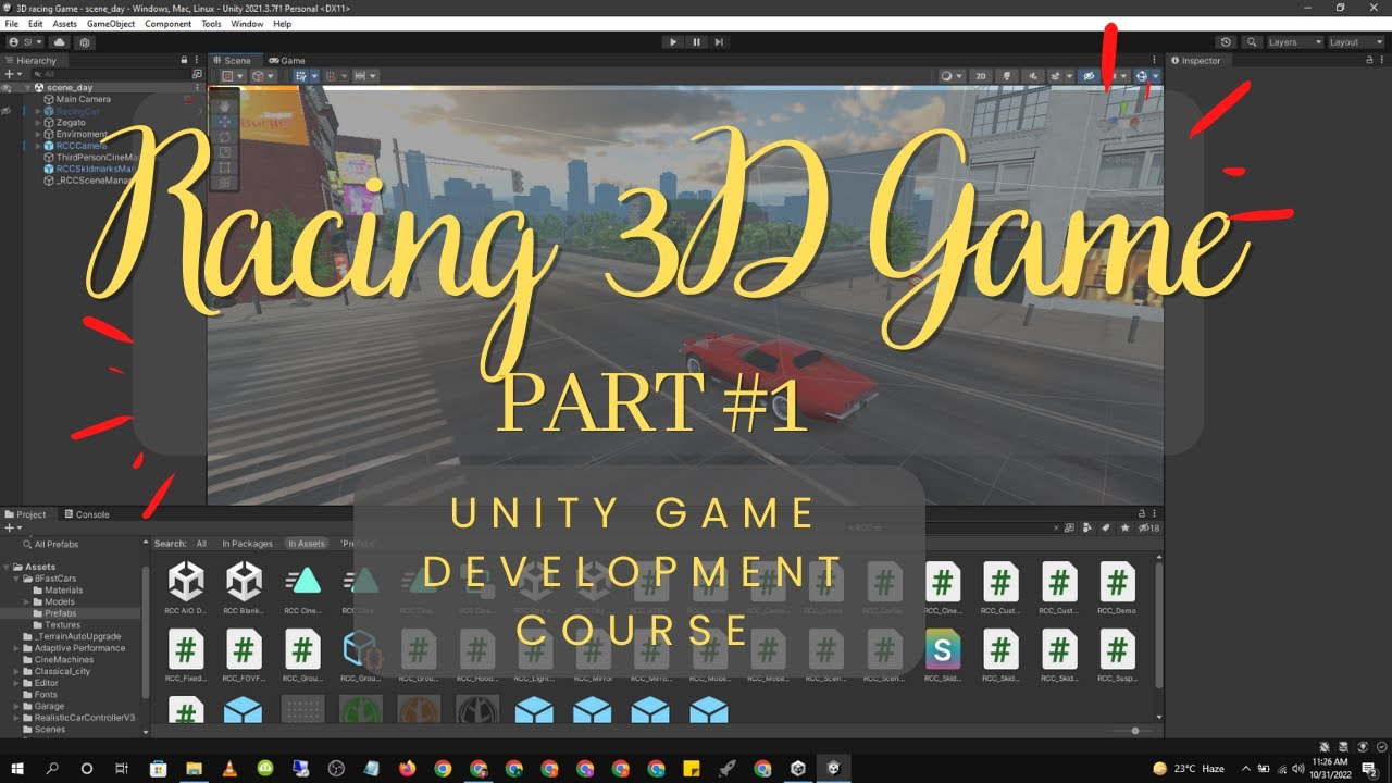 Racing 3D Game Part #1 || Unity Game Development Basic tutorial Part 4 || ProCoding