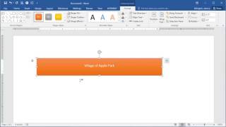 Microsoft Word 2016 - Adding Text to a Shape
