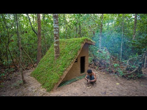 How to Build the Most Beautiful Grass Roof Luxury Villa by Ancient Skill Video