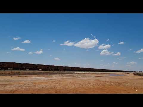 BHP Loaded iron ore train (Sound up!)