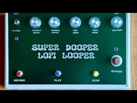 Rick’s Pedals and Amps Super Dooper LoFi Looper 2026 - Green Aluminum Faceplate w/ABS enclosure image 5