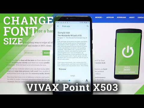 How to Change Size of Font in Vivax Point X503 - Access Display Settings