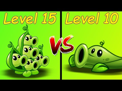 Plants vs Zombies 2 - Owerview Pea Pod 15 VS Pea Vine 10 - Free vs Premium Plants PVZ 2