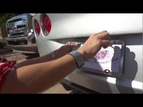 How to Install a Bling License Plate Frame from www.SassyAutoFrames.com